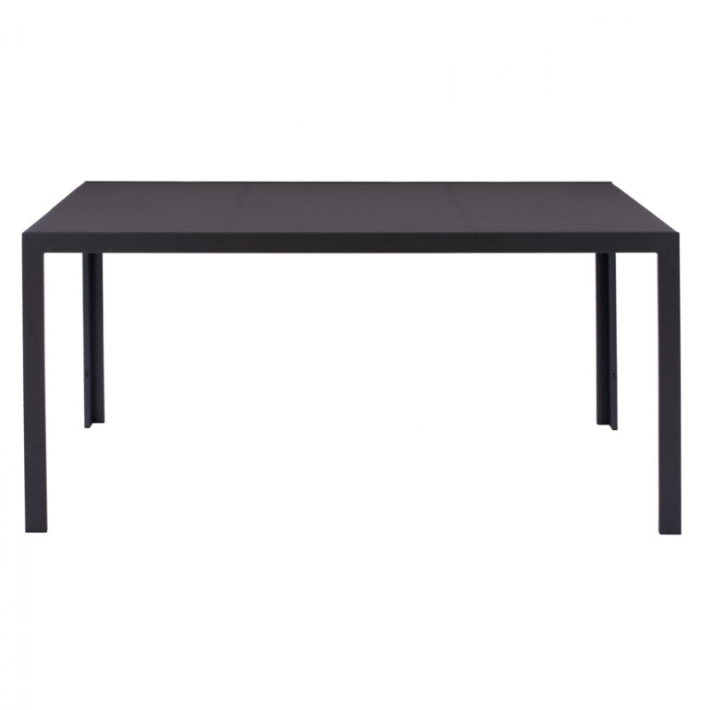 Τραπέζι Μεταλλικό Felix Γκρι με Τζάμι 150×90εκ