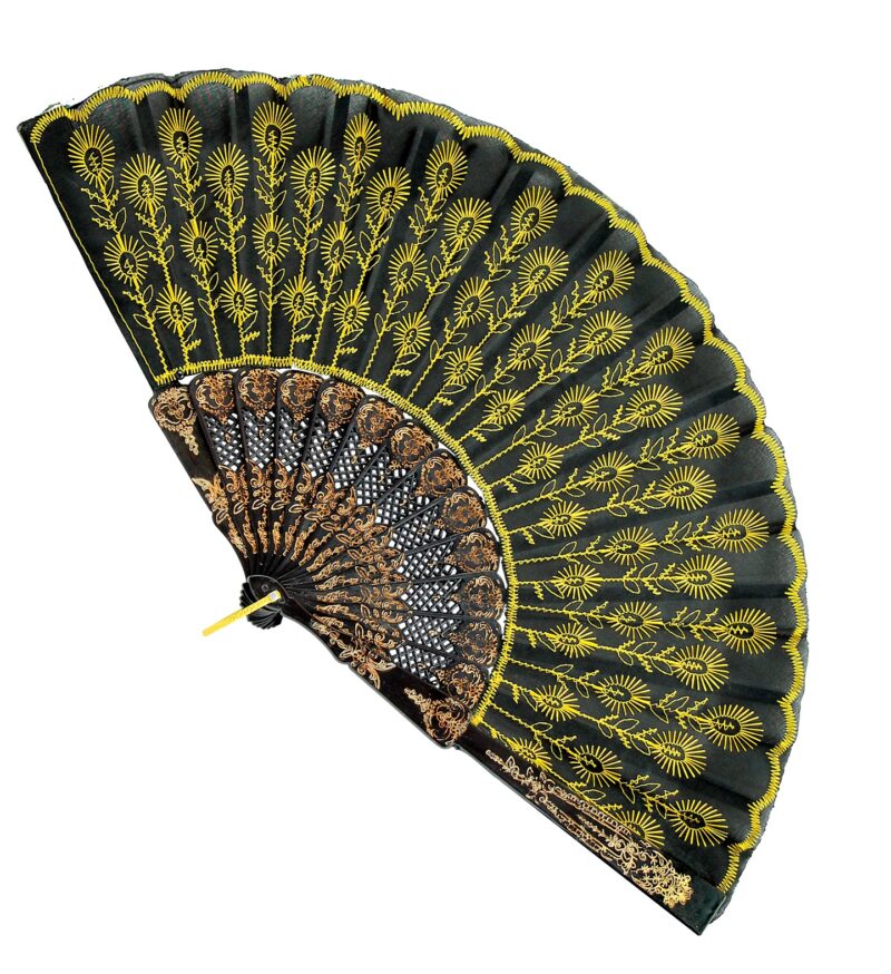 ΑΠΟΚΡΙΑΤΙΚΟ ΑΞΕΣΟΥΑΡ ΒΕΝΤΑΛΙΑ ΜΕ ΔΑΝΤΕΛΑ GOLD LACE FAN